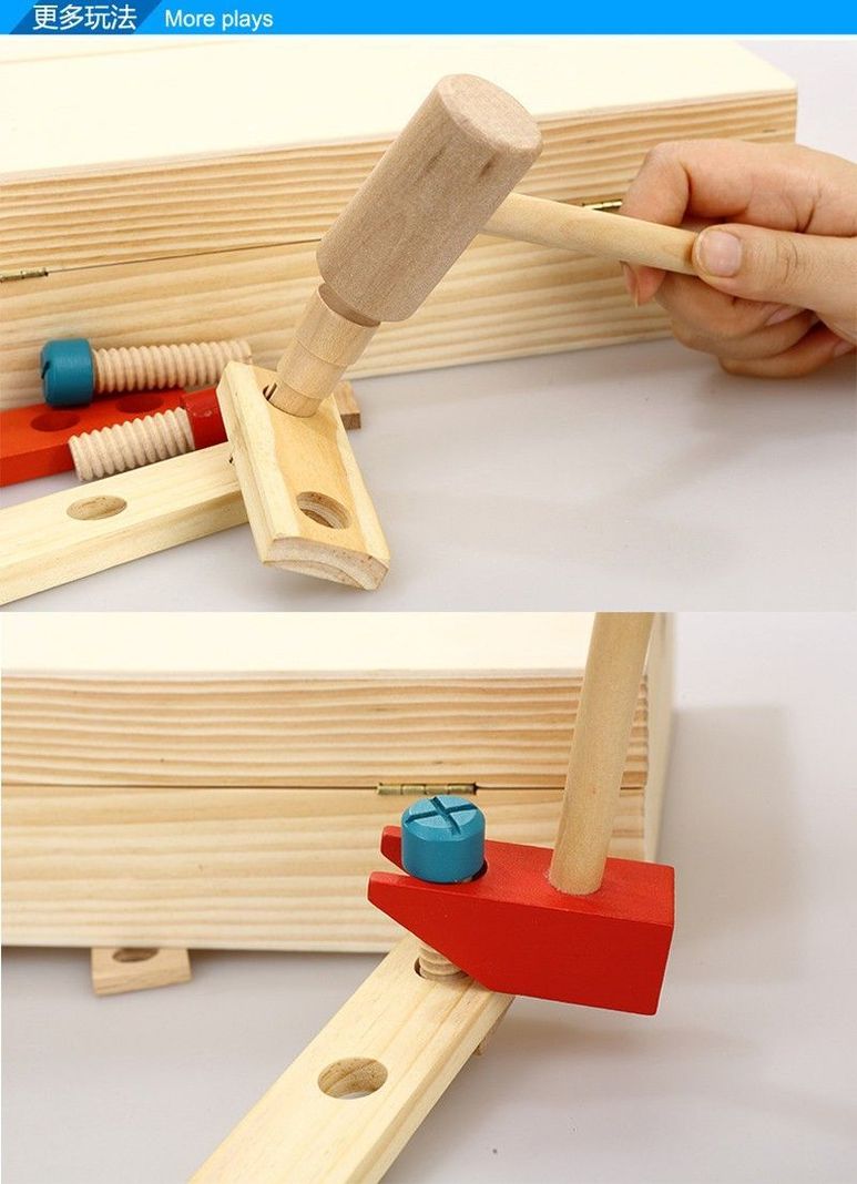 Caja de herramientas didáctica de madera-4