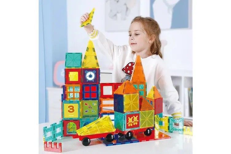 Magnéticos didácticos 3d para construcción 108 Piezas-1