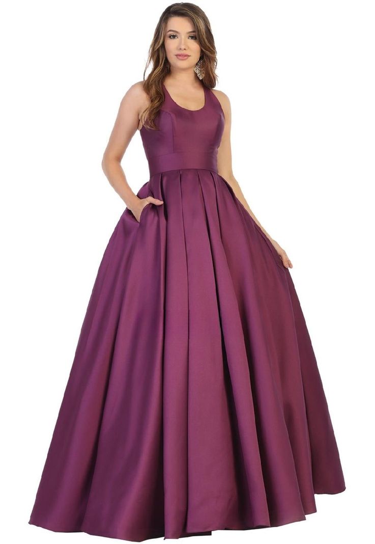 VESTIDO LARGO L1721 MORADO