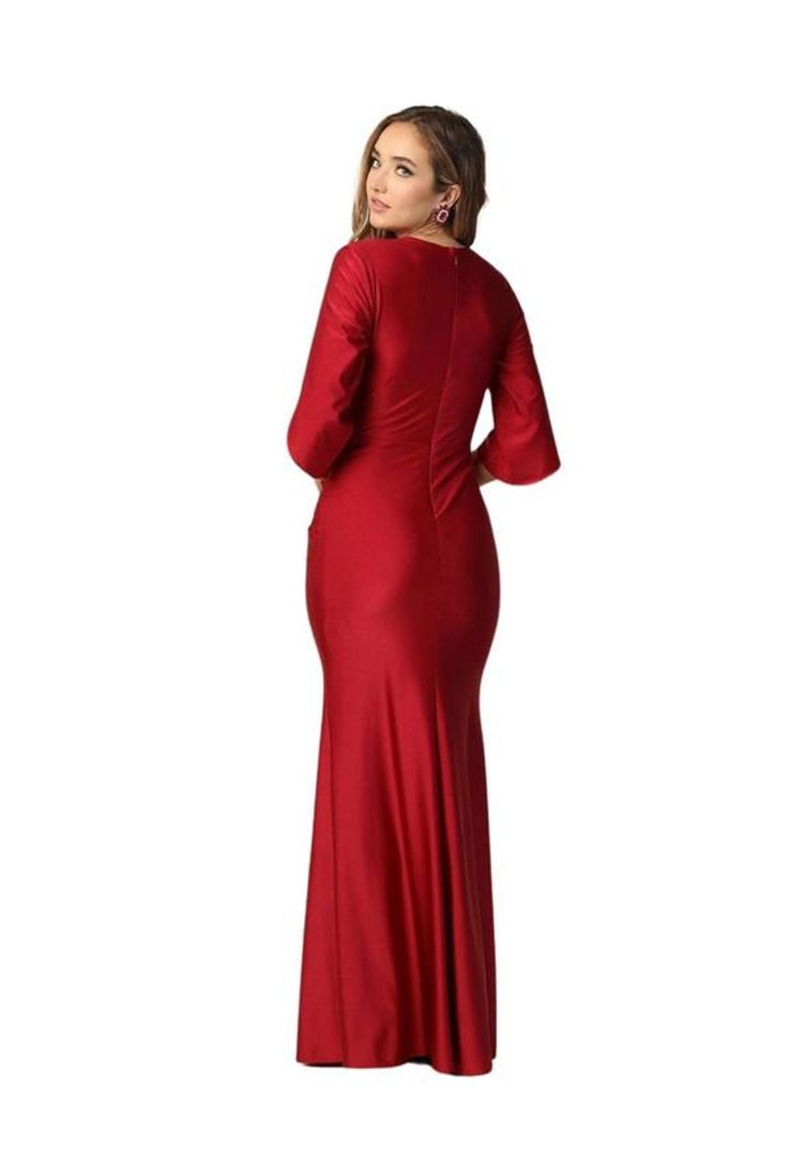 VESTIDO LARGO L1831 BURDEO-1