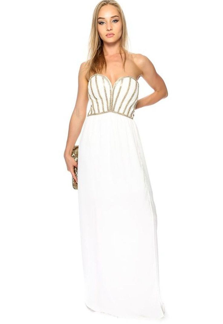 VESTIDO LARGO L3010 BLANCO