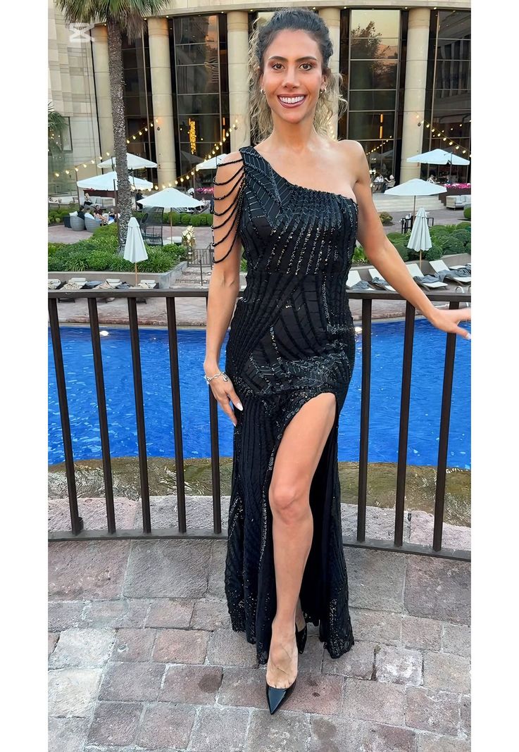 VESTIDO DE FIESTA L512202 NEGRO