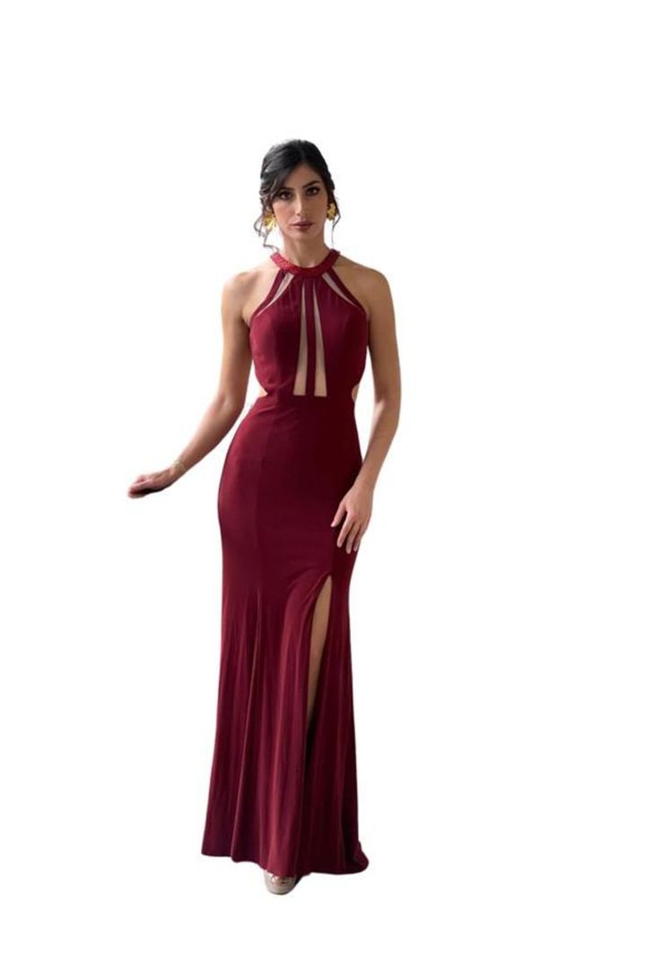 VESTIDO LARGO L1579 BURDEO-0
