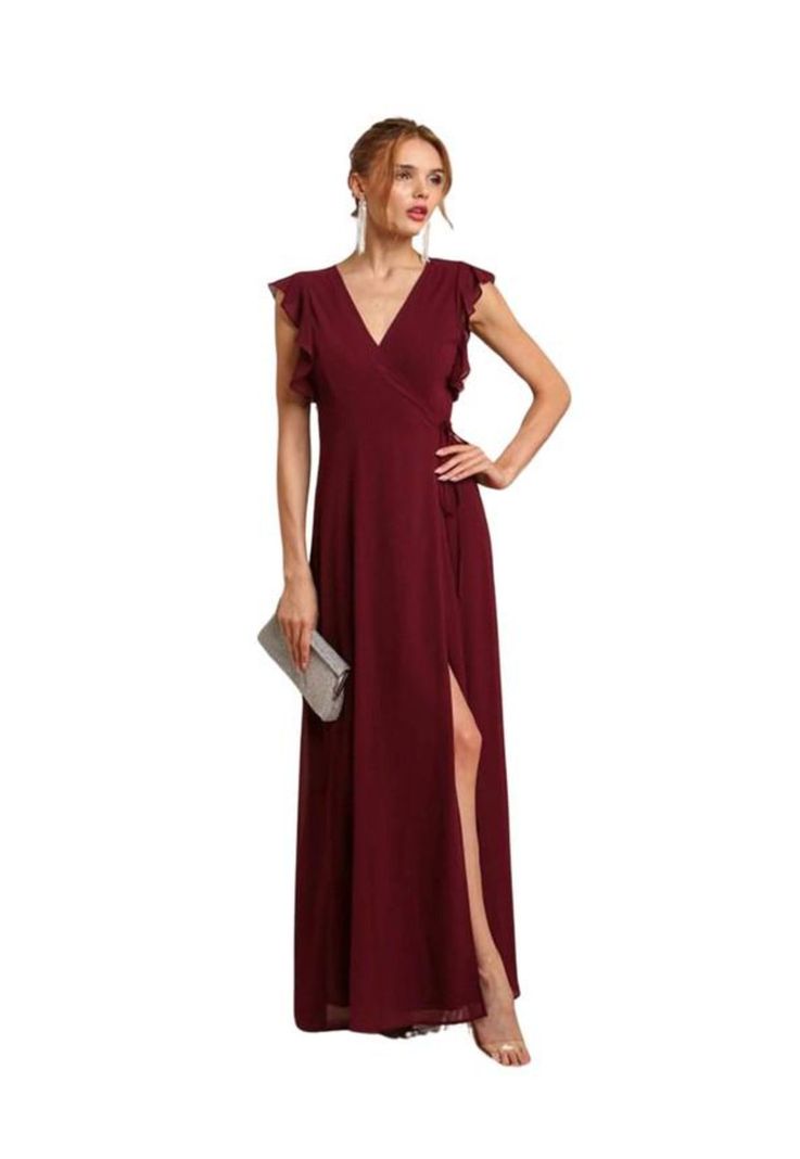 VESTIDO LARGO L19161 BURDEO-0