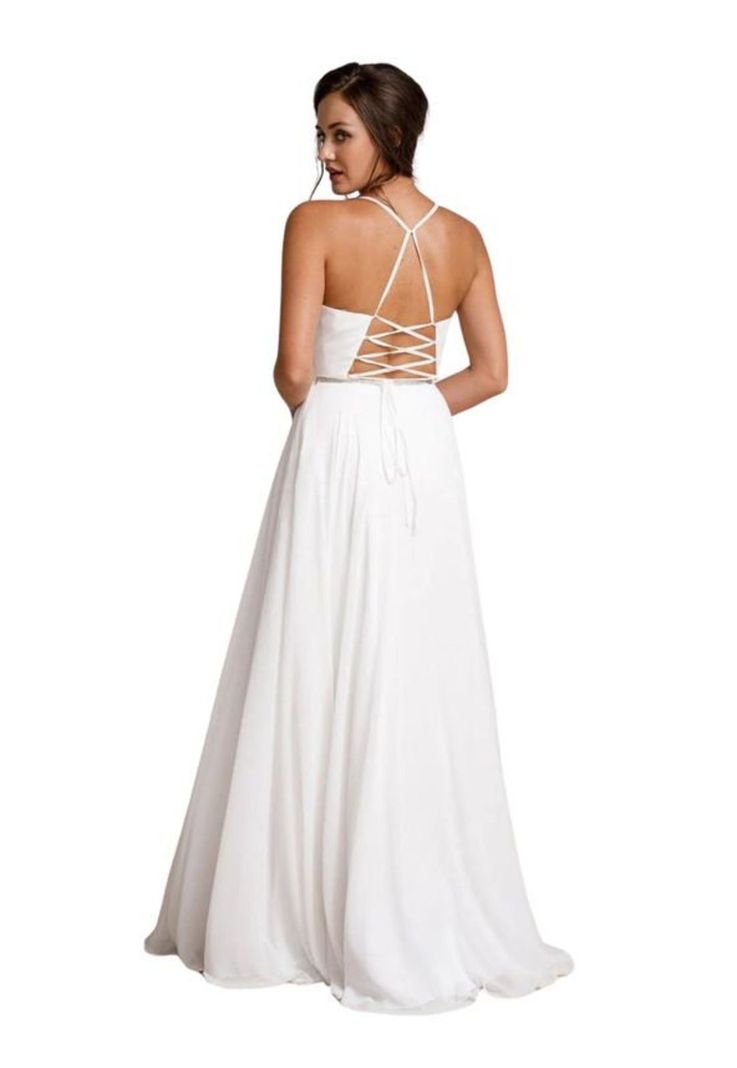 VESTIDO LARGO L026 BLANCO-1
