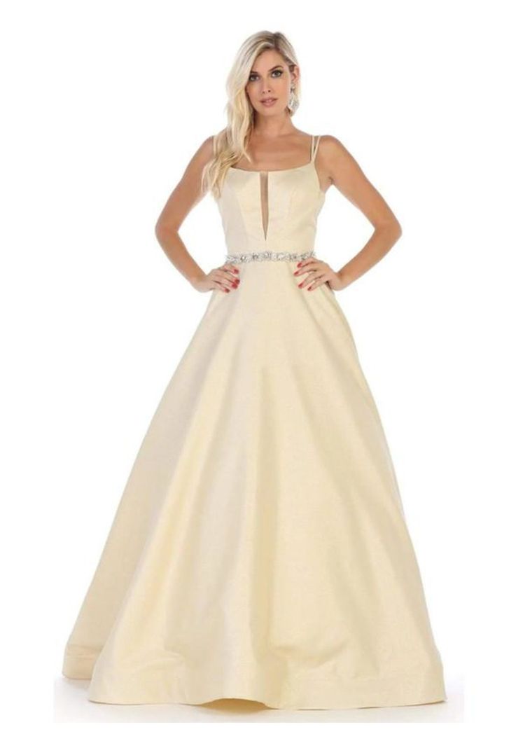 VESTIDO LARGO L7734 DORADO-0