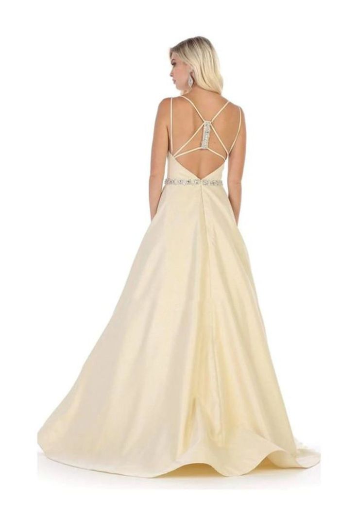 VESTIDO LARGO L7734 DORADO-1