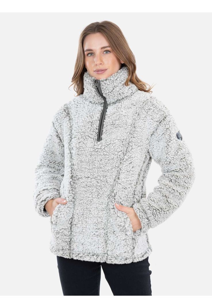 Poleron Chiporro Wilderness Gris-Claro Mujer Rip Curl-0