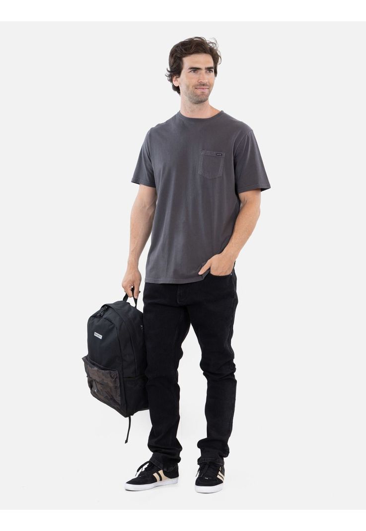 Polera MC Basic pocket Gris Hombre Rip Curl-3
