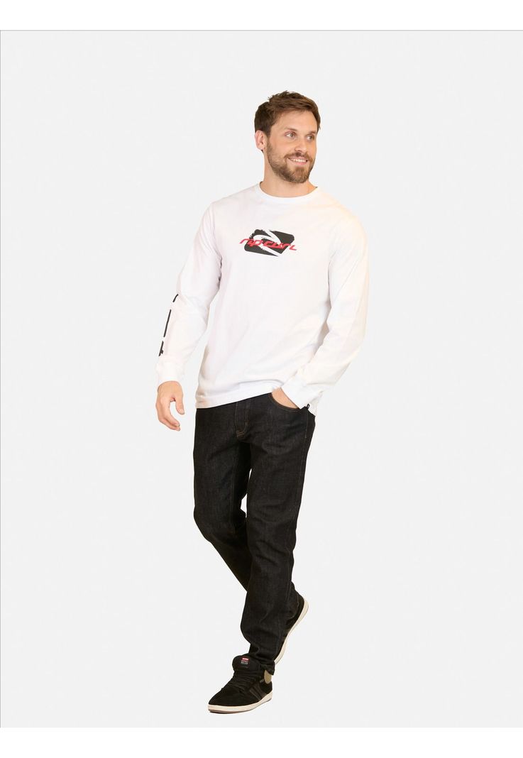 Polera ML Old wave Blanco Hombre Rip Curl-3
