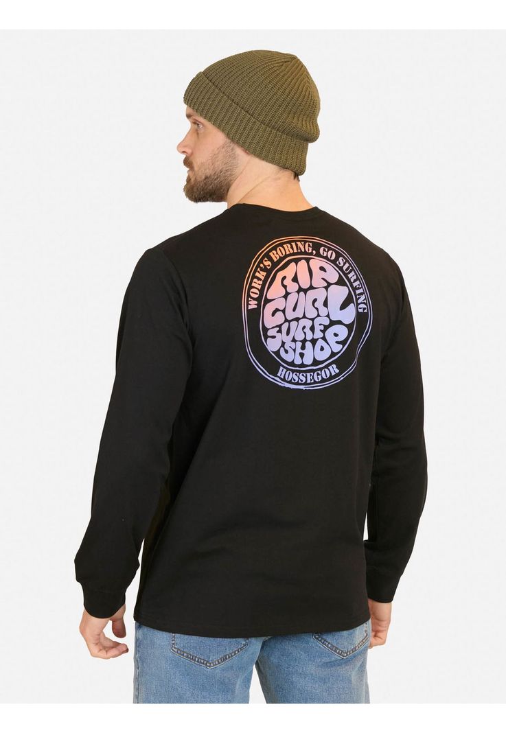 Polera ML RiderQ Negro Hombre Rip Curl-1