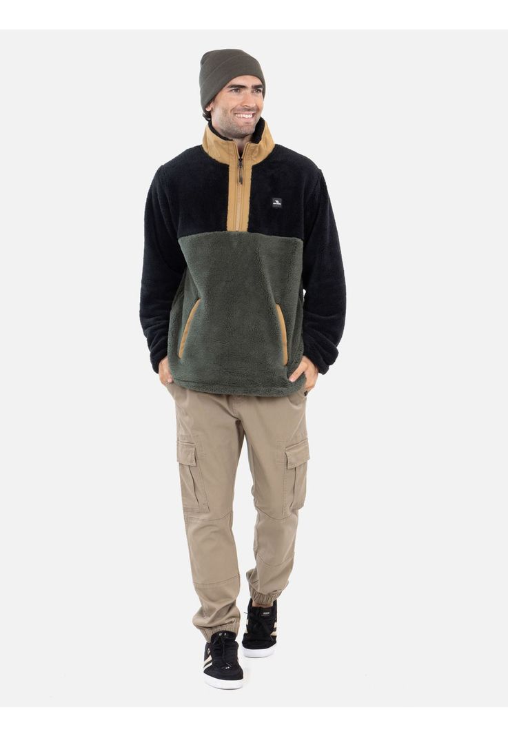 Poleron Chiporro Nébula Verde Hombre Rip Curl-1