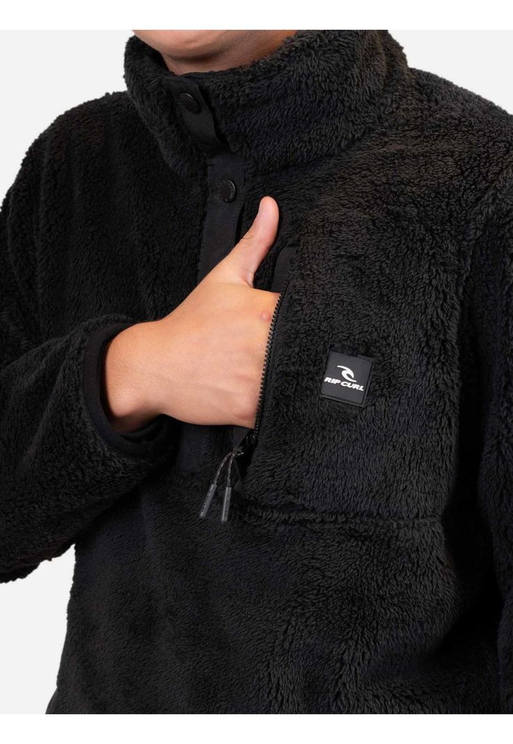 Poleron Chiporro Flowza Negro Infantil Rip Curl-3