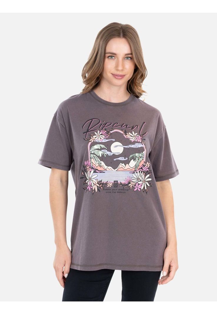 Polera MC Tíay Café Mujer Rip Curl-0