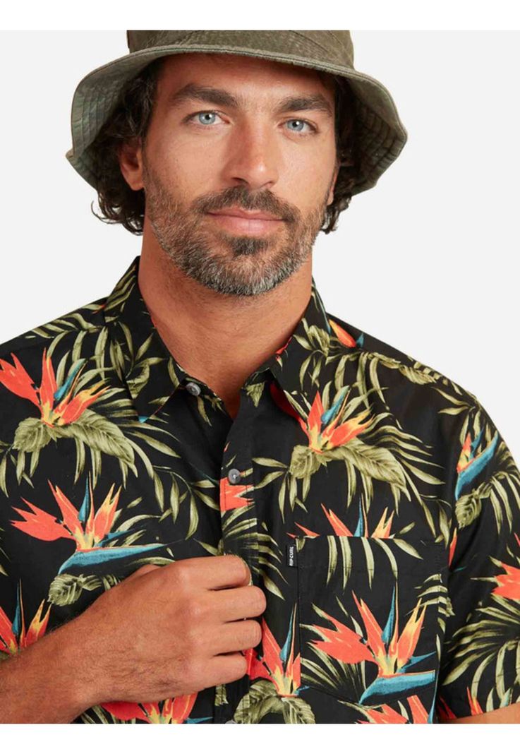 Camisa M/C Birt Floral Multicolor Hombre Ripcurl-2
