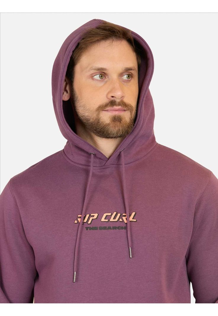 Poleron Canguro Quest Stacked Hoodie Burdeo Hombre Rip Curl-1