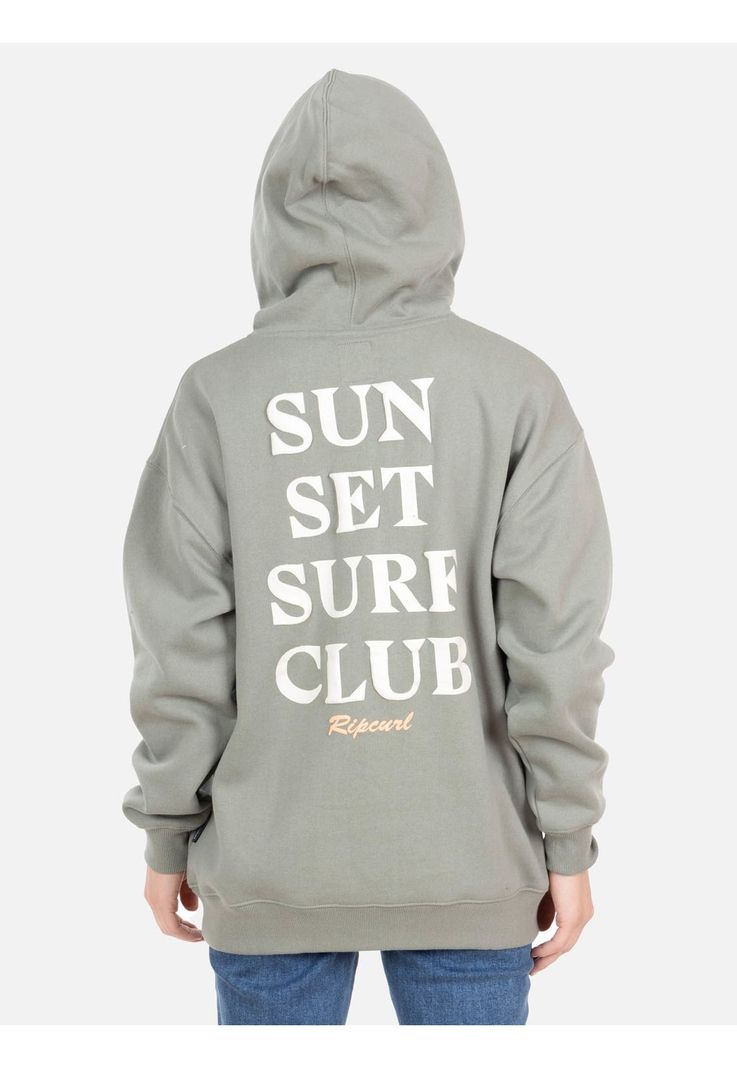 Poleron Canguro Sunset Club Verde Mujer Rip Curl-1