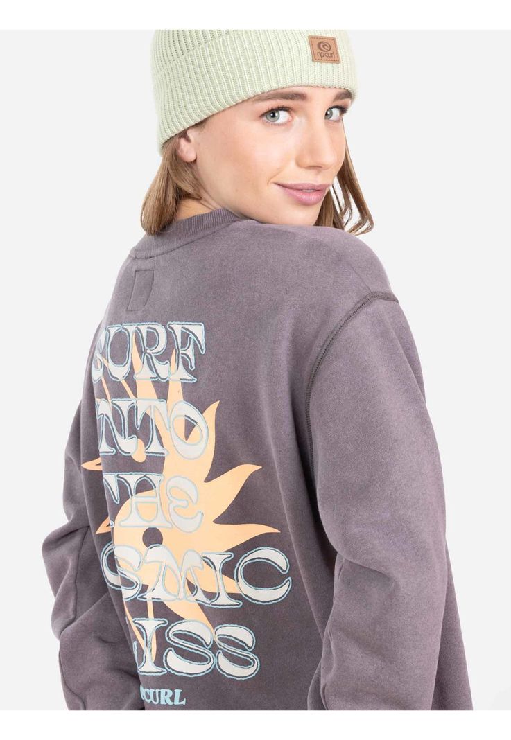 Poleron CR In To The Cosmic Bliss Crew Café Mujer Rip Curl-2