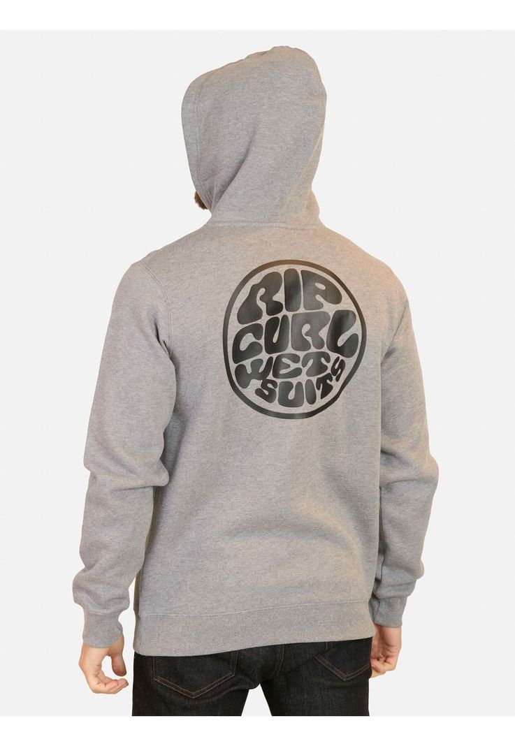 Poleron Canguro Wetsuits Logo Gris Hombre Rip Curl-0