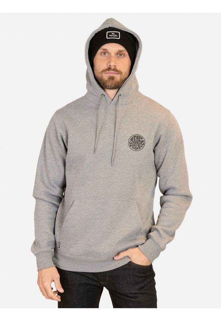 Poleron Canguro Wetsuits Logo Gris Hombre Rip Curl-3