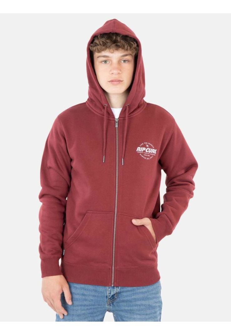 Poleron Live The Search Full Zip Burdeo Infantil Rip Curl