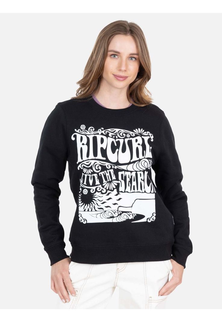 Poleron CR Live The Serch Crew Negro Mujer Rip Curl-0