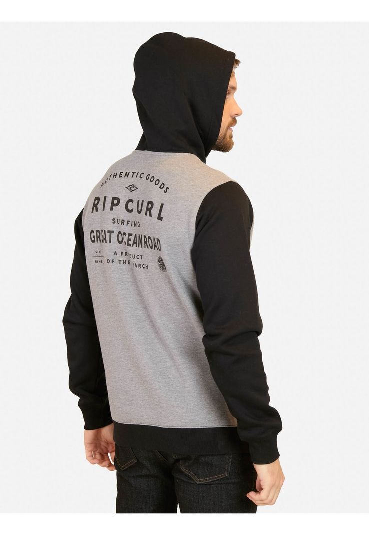 Poleron Canguro Surfly Gris Hombre Rip Curl-1