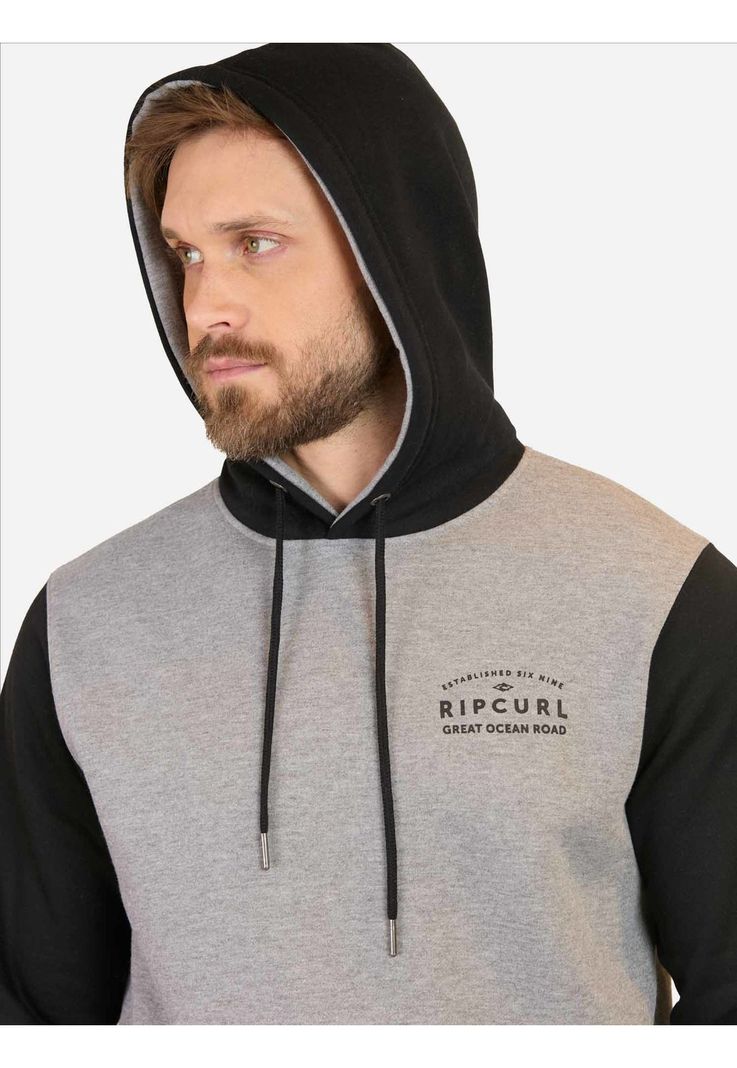 Poleron Canguro Surfly Gris Hombre Rip Curl-2