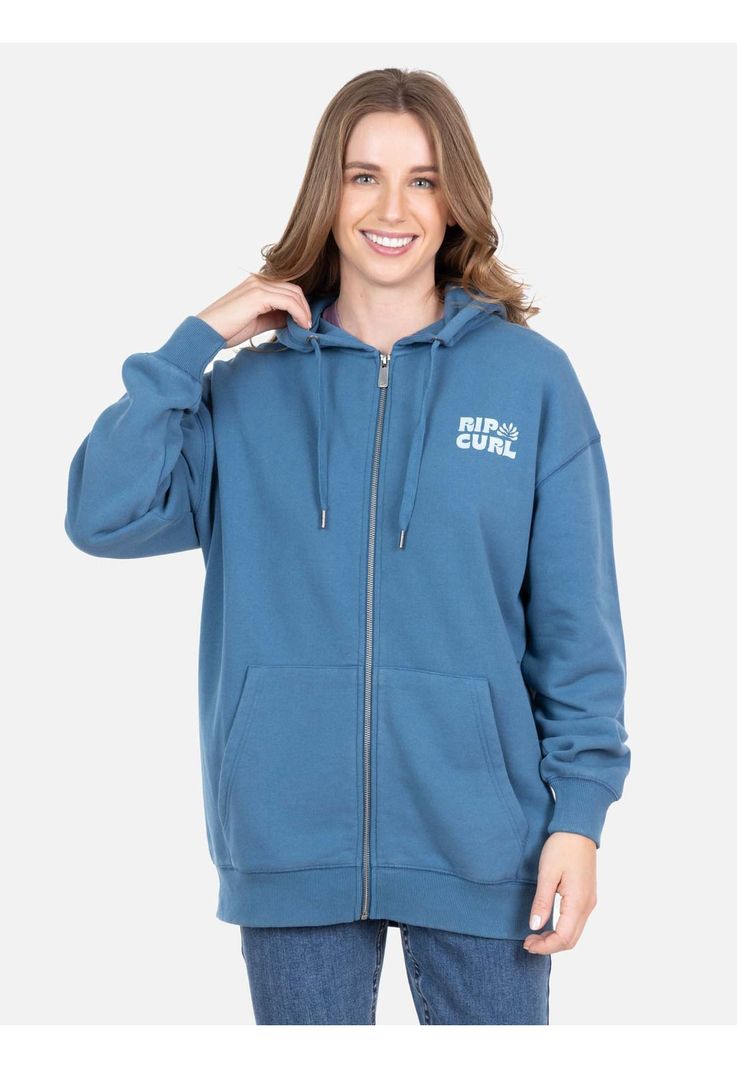 Poleron FZ Floral Full Zip Denim Mujer Rip Curl-0