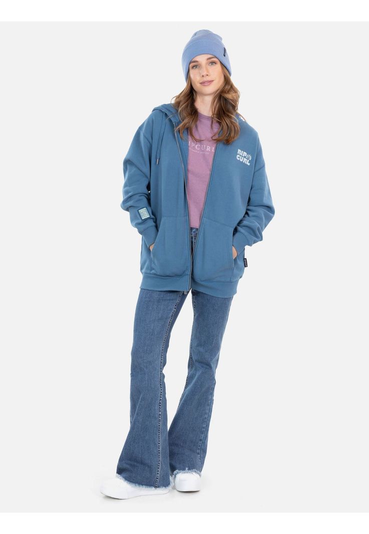 Poleron FZ Floral Full Zip Denim Mujer Rip Curl-3