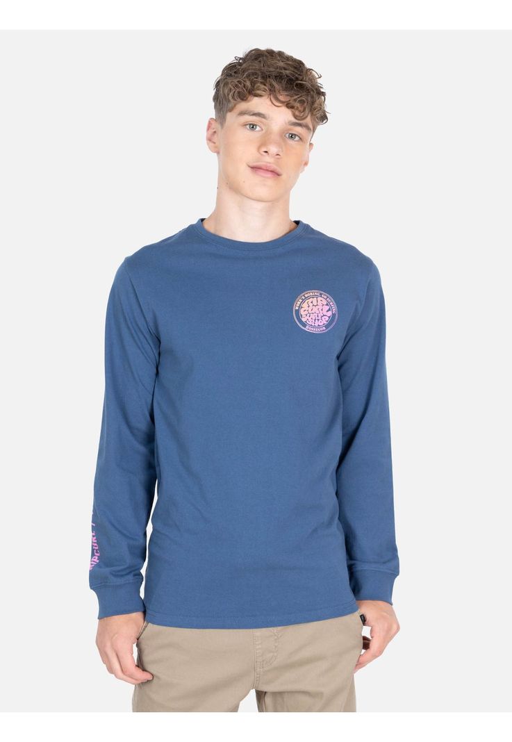 Polera ML Javy Azul Infantil Rip Curl-0