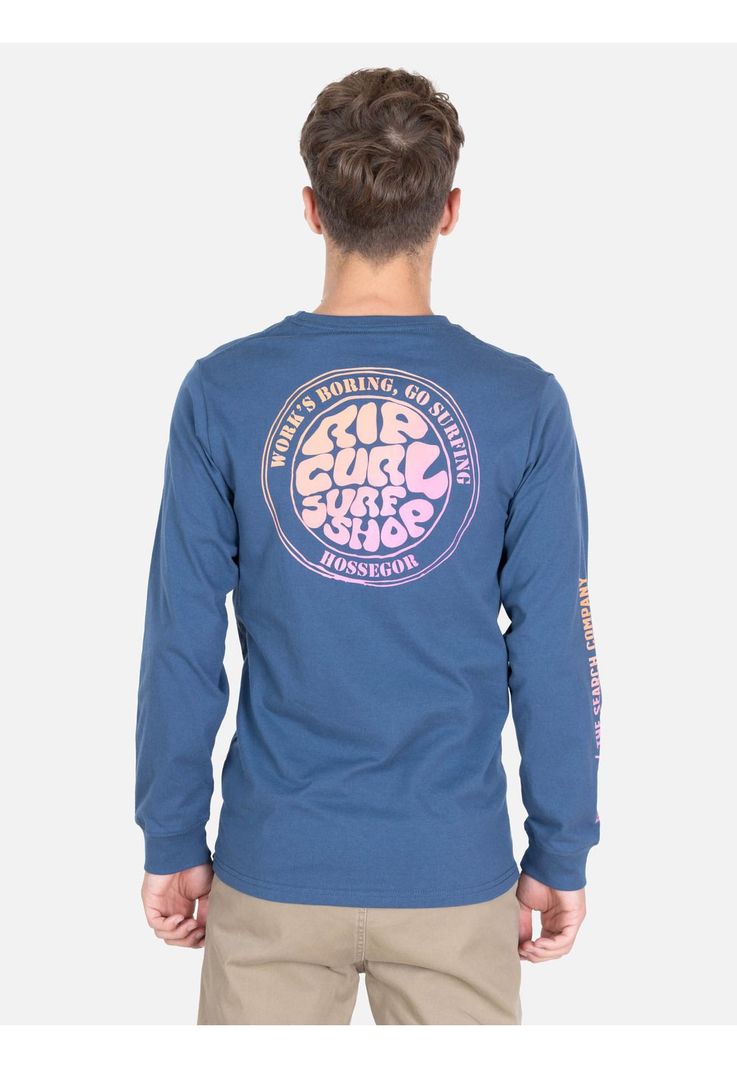 Polera ML Javy Azul Infantil Rip Curl-1