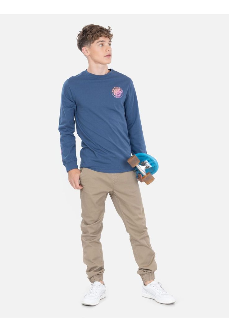 Polera ML Javy Azul Infantil Rip Curl-3