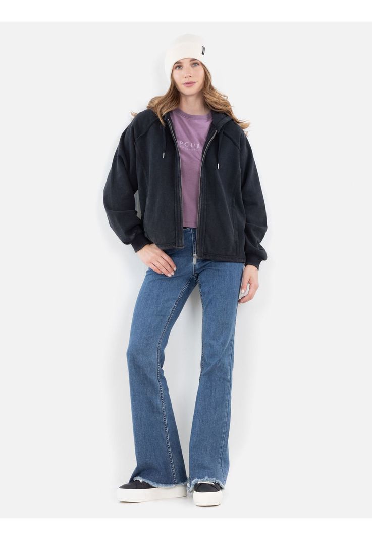 Poleron FZ Mai Full Zip Negro Mujer Rip Curl-3