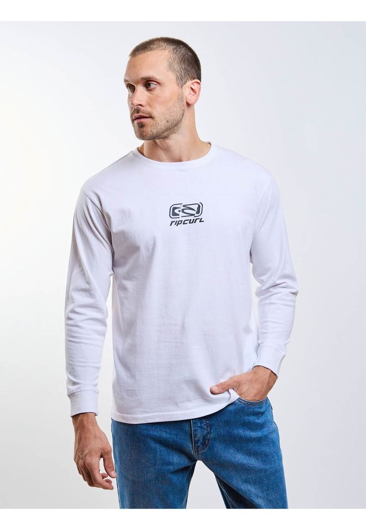 Polera ML Voyager Blanco Hombre Rip Curl S