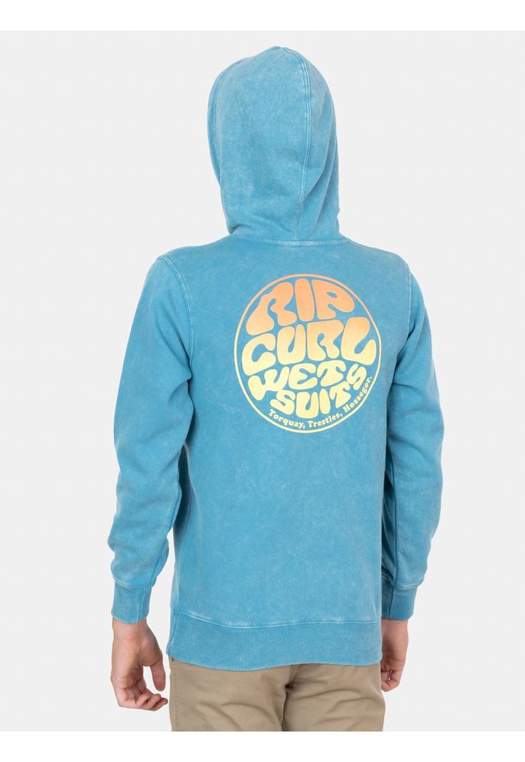 Poleron Canguro Wild Wave Celeste Infantil Rip Curl-1