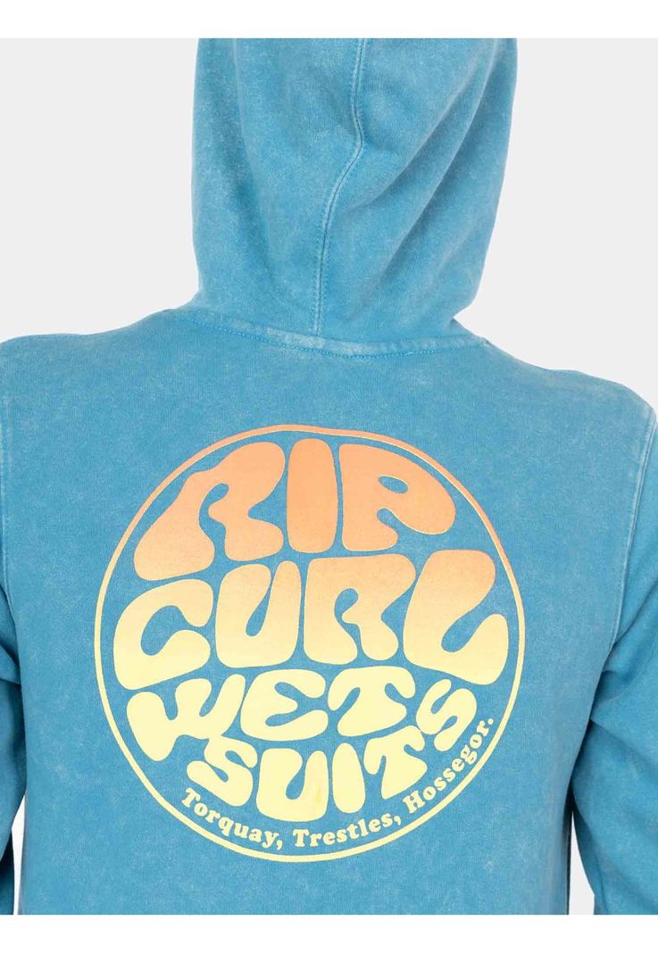 Poleron Canguro Wild Wave Celeste Infantil Rip Curl-3
