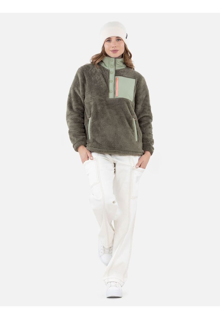 Poleron Chiporro Wildcore Khaki Mujer Rip Curl-3