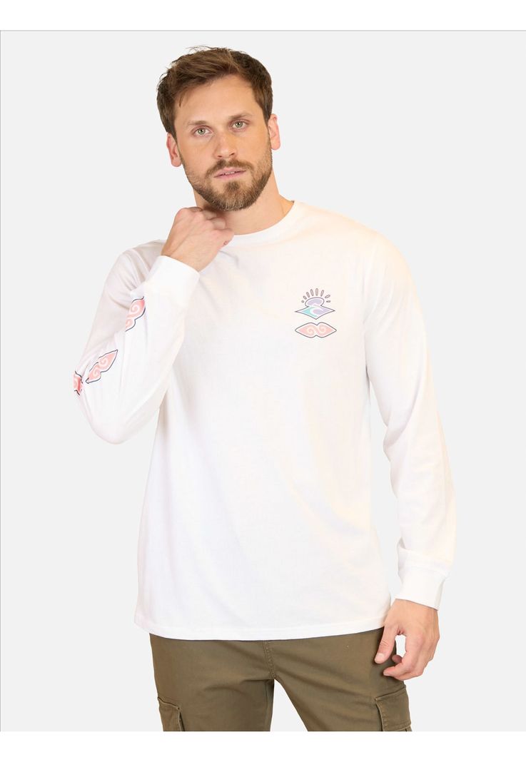 Polera ML LunarX Blanco Hombre Rip Curl-0