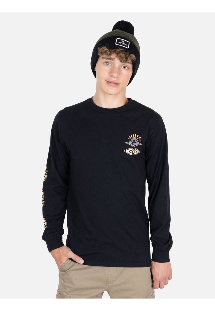 Polera ML Vumare Negro Infantil Rip Curl-0