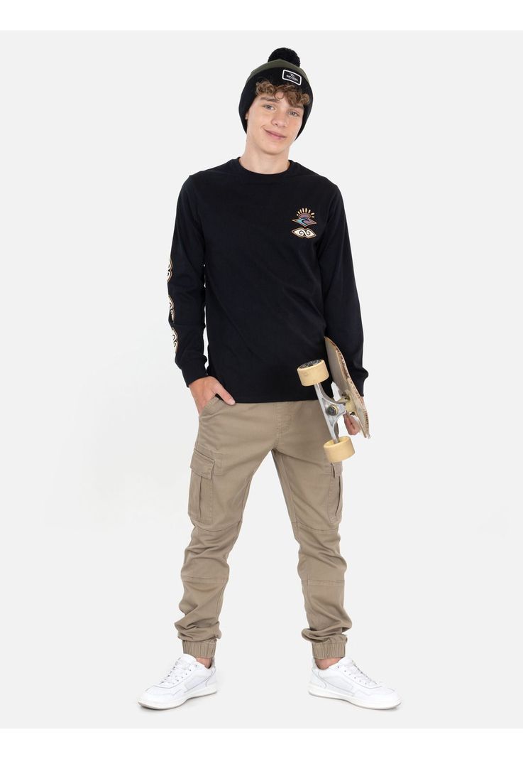 Polera ML Vumare Negro Infantil Rip Curl-3