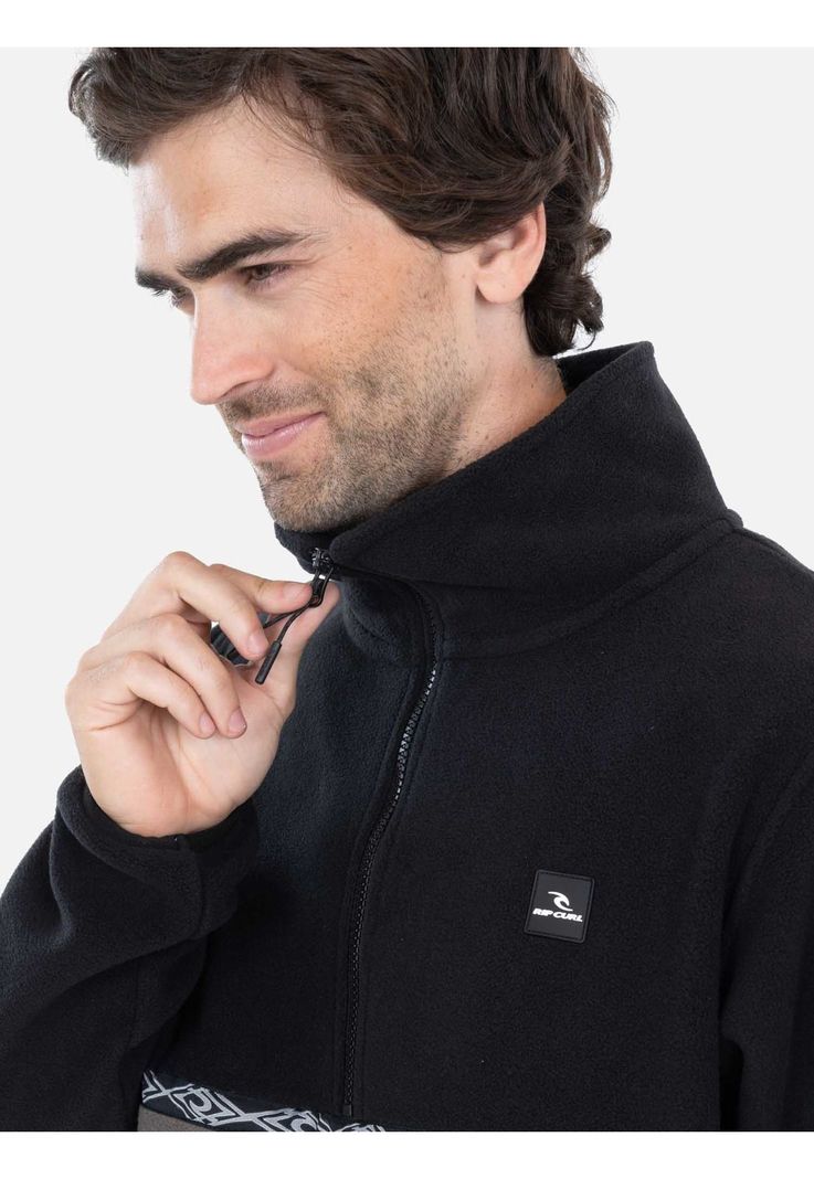 Poleron Micropolar Kahi Rc Negro Hombre Rip Curl-1