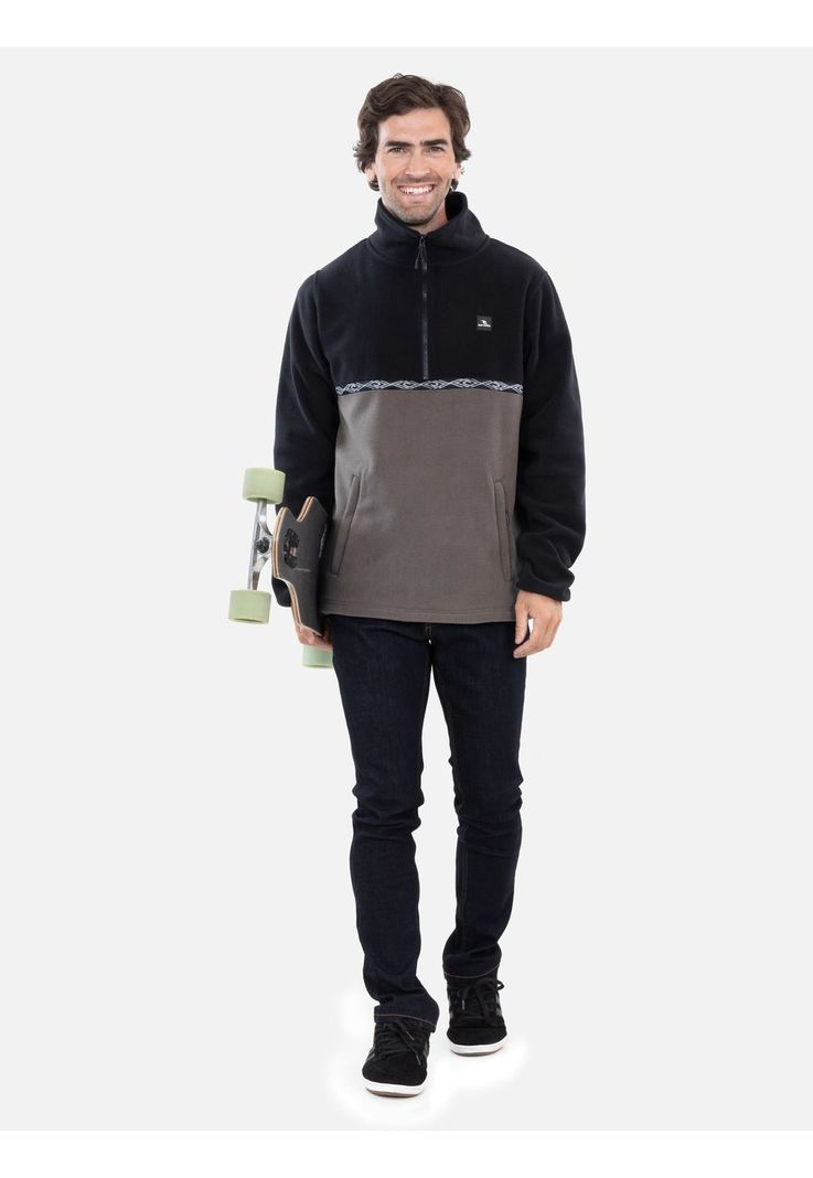 Poleron Micropolar Kahi Rc Negro Hombre Rip Curl-3