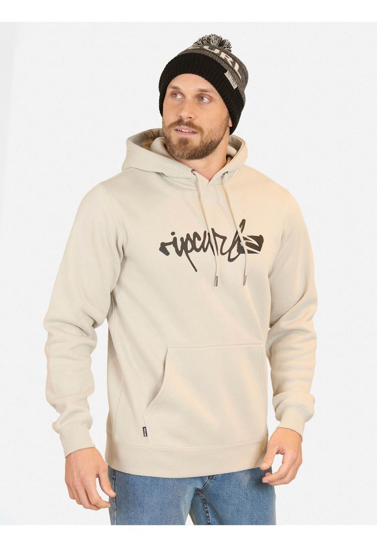 Poleron Canguro Rip Curl Scrip Hoodie Gris Hombre Rip Curl-0