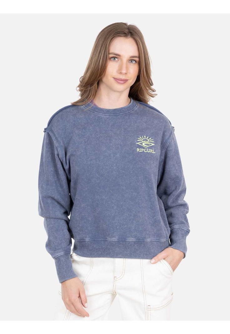 Poleron CR The Search Crew Azul Mujer Rip Curl-0