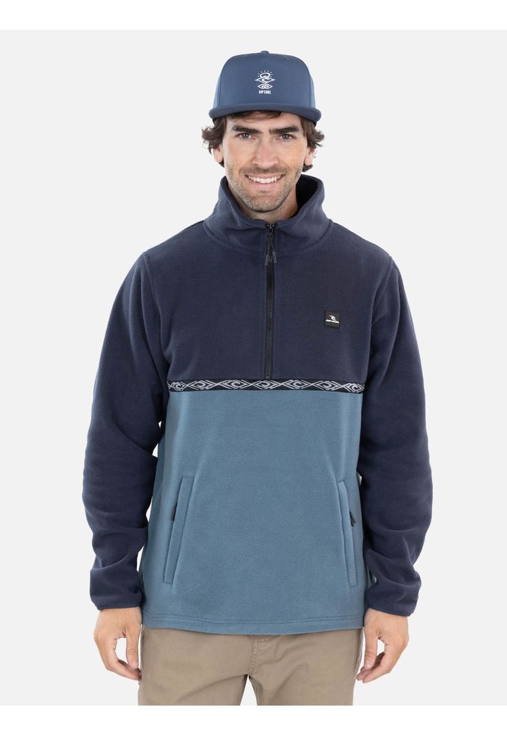 Poleron Micropolar Kahi Rc Azul Hombre Rip Curl-0