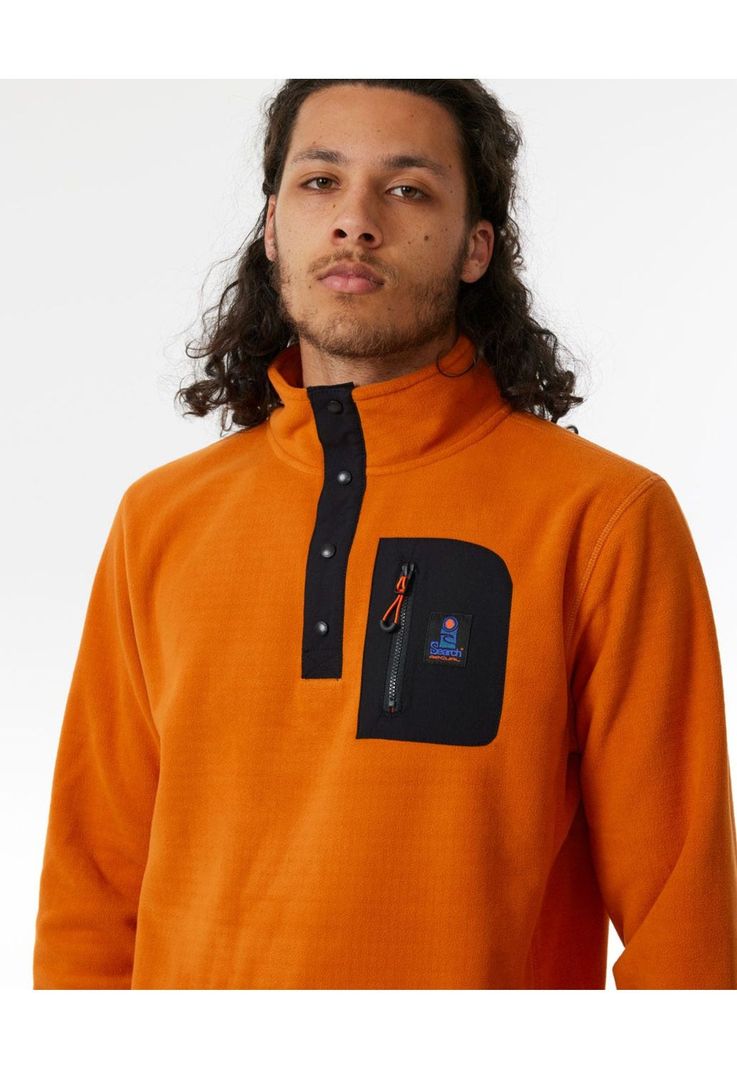 Poleron Micropolar Search Fleece Crew Naranjo Hombre Rip Curl-0