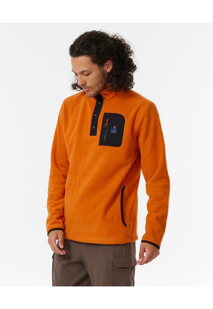Poleron Micropolar Search Fleece Crew Naranjo Hombre Rip Curl-1