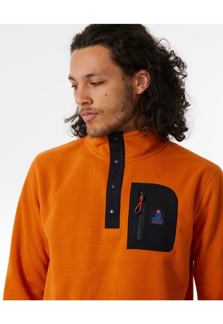 Poleron Micropolar Search Fleece Crew Naranjo Hombre Rip Curl-4
