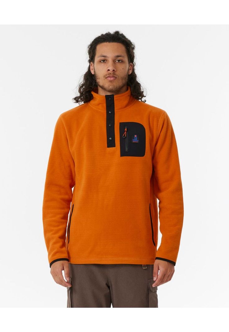Poleron Micropolar Search Fleece Crew Naranjo Hombre Rip Curl-5
